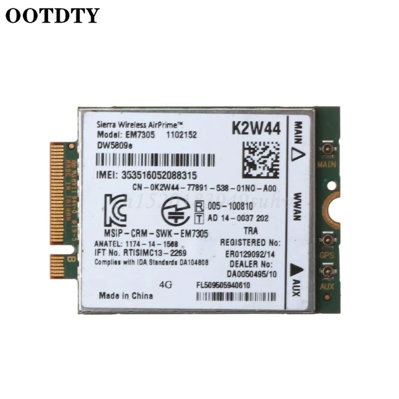 4G EM7455 LTE - Scheda WiFi Wireless NGFF M2, per Dell Latitude