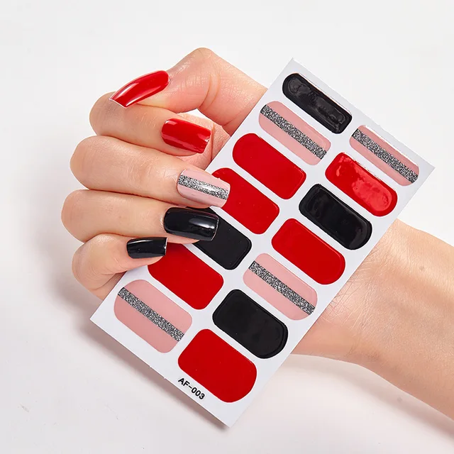 Full Cover Nail Stickers Nail Polish Nail Decoration Nails Sticker Designer Self Adhesive Nail Sticker Creative Nailart Sticker AF003