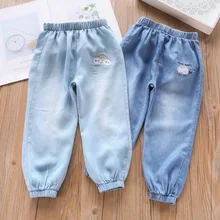 Специальное предложение на весну; детские ковбойские Антимоскитные мягкие брюки с рисунком радуги; размеры 21703-9010