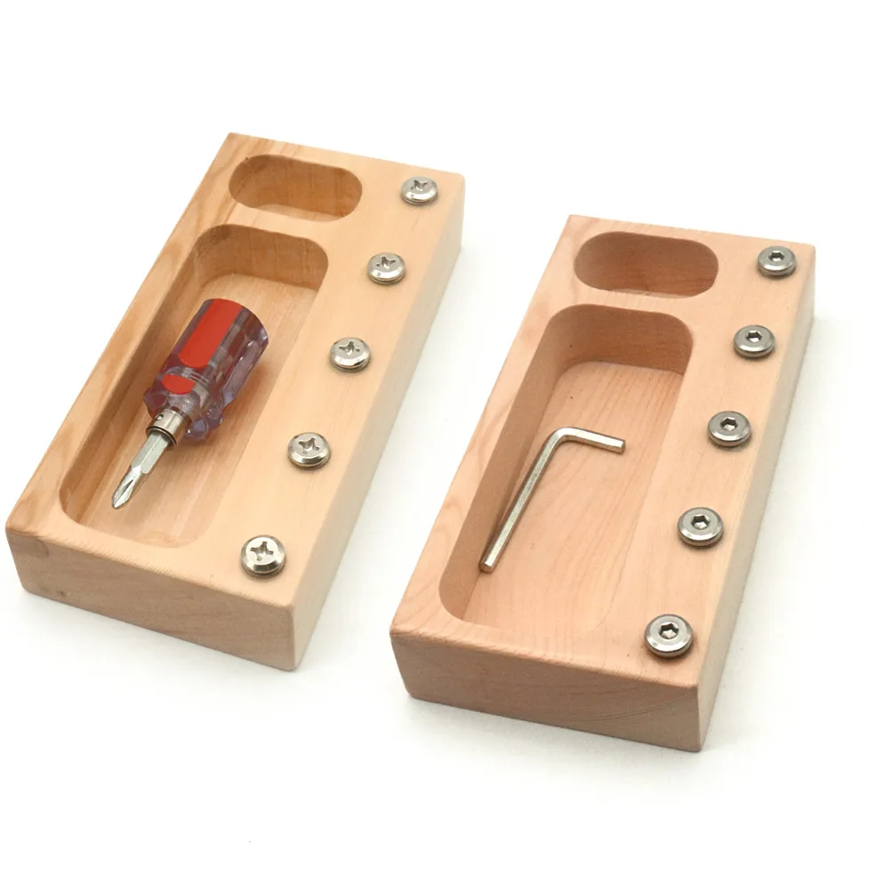 Montessori Baby Screw Bolts Sets Screwdriver Sensory Toys Wooden Educational Toy For Toddlers Skill Learning Toy G1844H