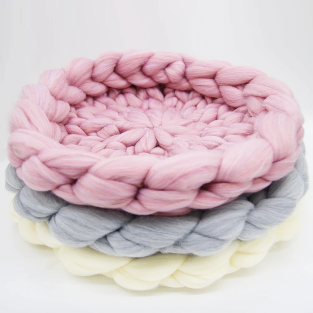 

Newborn Photo Props Crochet Chunky Blanket Baby Photography Backdrop Blanket Infant Shooting Props Baby Basket Stuffer