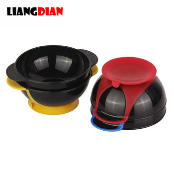 Kaufen 1PC Kunststoff Haar Farbstoff Farbe Mischen Sucker Palette Tint Bowl Für Salon Friseur Barbers Styling Werkzeuge Zufällige Farbe