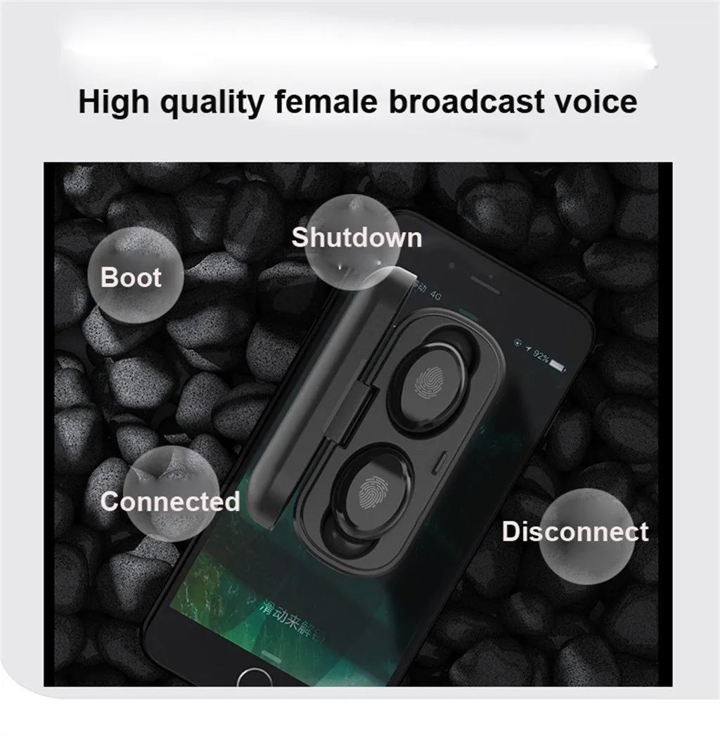 50# V8 Bluetooth 5,0 гарнитура Близнецы беспроводные наушники бинауральные мини стерео Близнецы сенсорная Цифровая Bluetooth гарнитура
