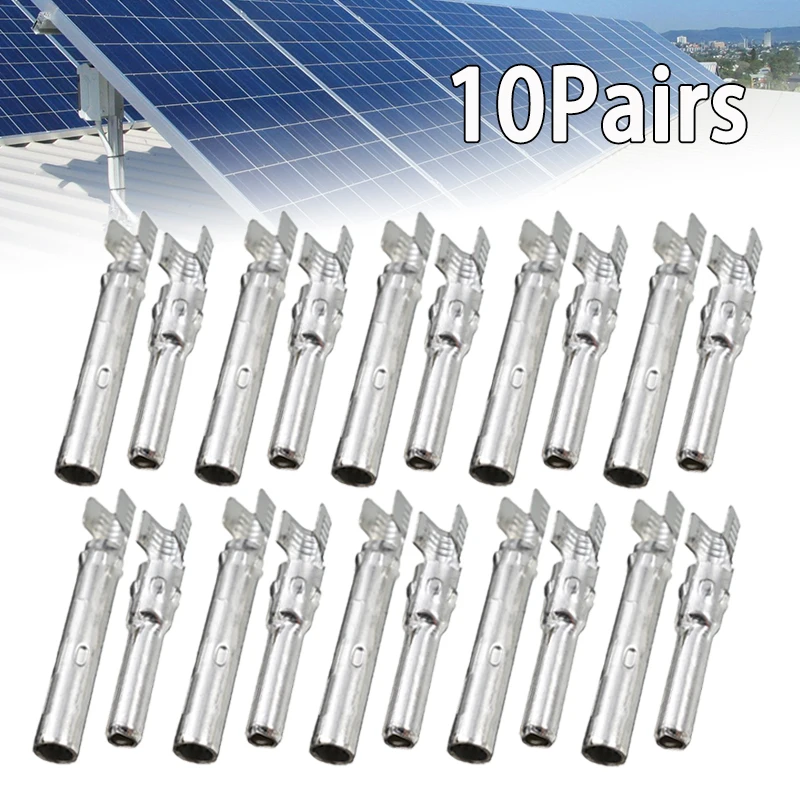 10 пар MC4 Мужской Женский контактный разъем клеммы Солнечной PV разъем Pin