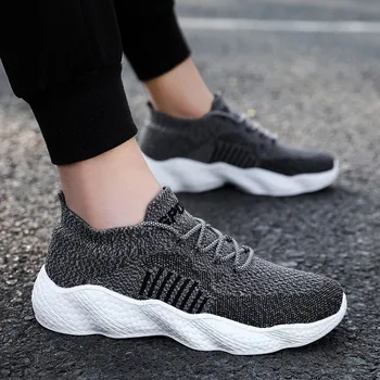

Recommend Men Shoes Breathable Sneakers Men Lace-up Mens Shoes Casual Black Lightweight Comfortable Wear-resistant Big Size 46