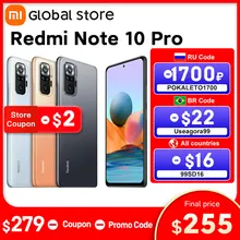Global Version Xiaomi Redmi Note 10 Pro  64GB/ 128GB telephone Snapdragon 732G 108MP Camera  120Hz AMOLED Display