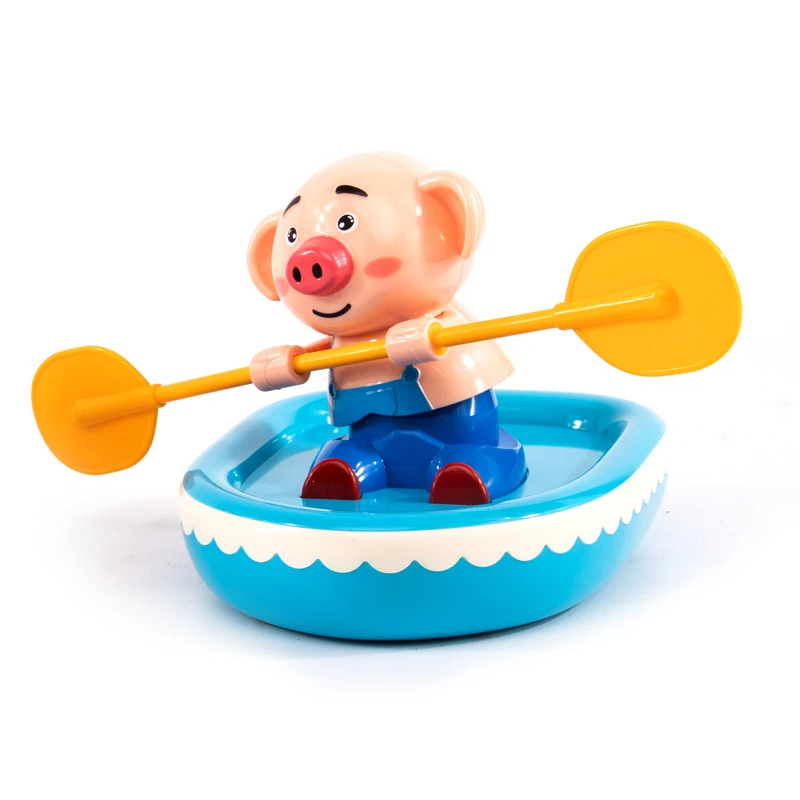 Игрушки для ванной поросенок на лодках для плавания, детские водные игрушки для мальчиков и девочек, пляжные игрушки для купания, игрушки для детей, подарок для ванной, пластик CC50TB