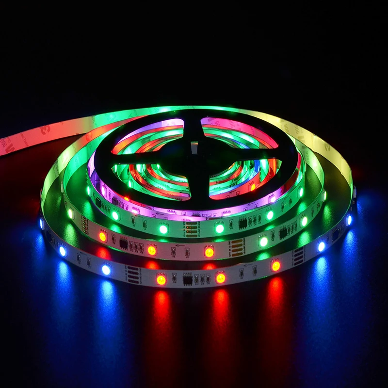 

DC12V 5050 RGB LED Symphony light bar With Built-in IC Breakpoint resume, CRI90 high lumen strip 60 beads/m 5M/package