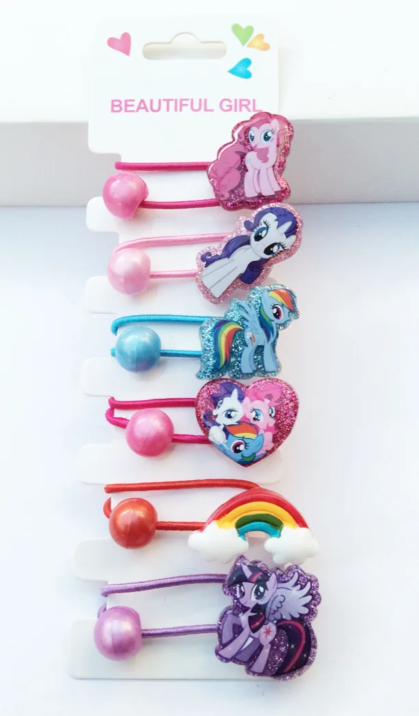 6 Pcs My Little Pony Hair Rope Hair Clip Child Girl Cartoon Cut Cartoon Resin Rainbow Baby Hair Accessories 6 Pcs My Little Pony Hair Rope Hair Clip Child Girl Cartoon Cut Cartoon Resin Rainbow Baby Hair Accessories