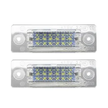2 шт./пара 18 светодиодный 2835 SMD подсветка номерного знака для Touran для Skoda Superb Golf 5 лампочка для номерного знака
