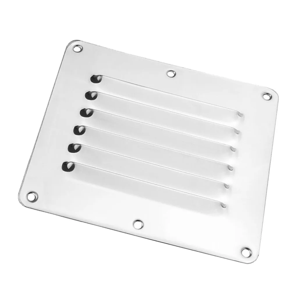 Square Air Vent Louver Ventilator Grille Cover Adjustable Exhaust Vent Stainless Steel for Boat Yacht Caravan Home