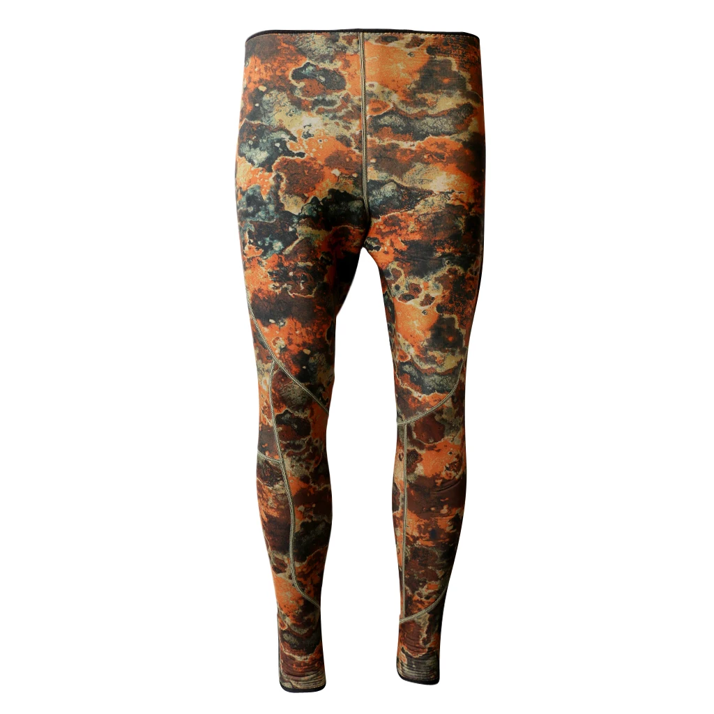Men Ladies Neoprene Surfing Diving Wetsuit Rash Guard Long Pants Swimsuit Camo