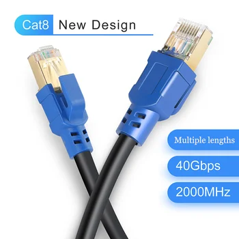 

8M/10M/15M Cat8 Network Cable Computer Network Wire Diameter RJ45 Interface Applicable Router Connect Gold Plated Crystal Head