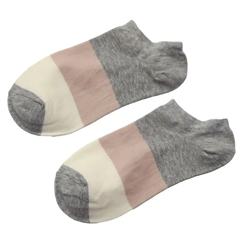 3Pair Style 7 3 пары носков с низким вырезом носки до лодыжки Повседневное модные легкие Симпатичные в разноцветную полоску с принтом Демисезонный Для женщин и девочек хлопковые носки с короткими - Цвет: 3Pair Style 7