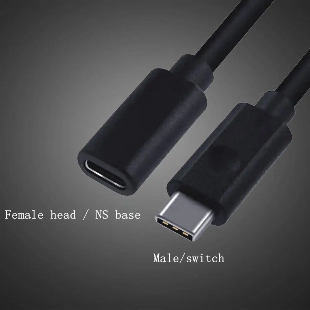Для nintendo переключатель дока кабель для зарядного устройства 0,6 M type-C удлинитель для мужчин и женщин шнур