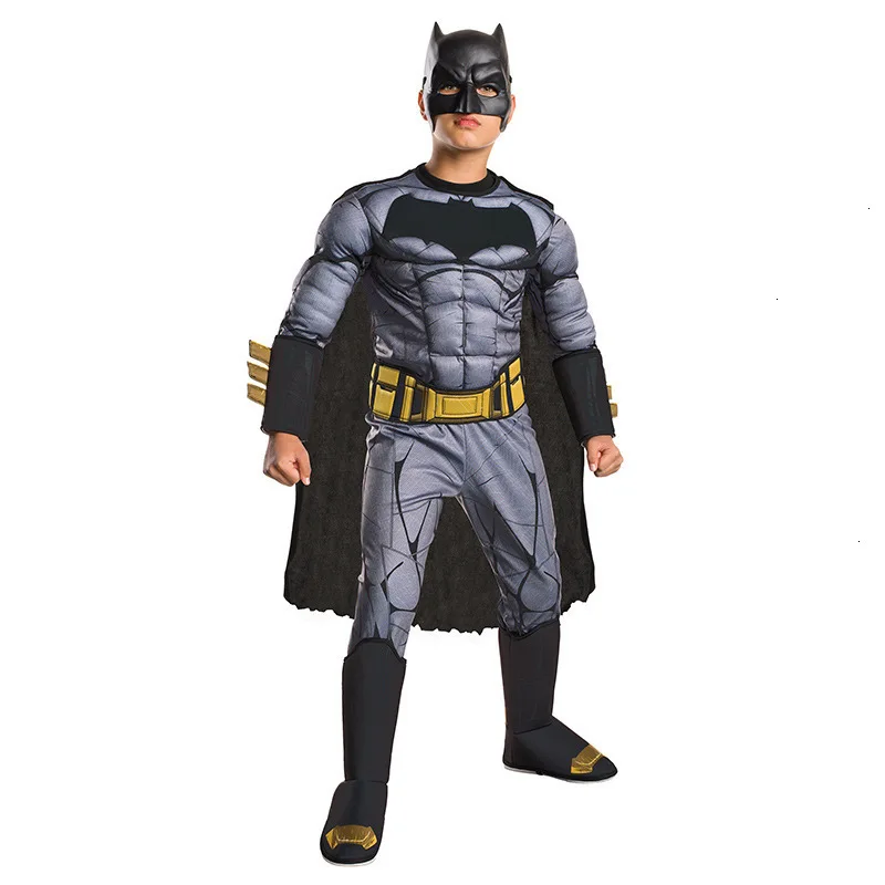 

Kids Dark Knight Muscle Batman Child Party Fancy Dress Superhero kid Suits jumpsuit superhero Clothes Cosplay clothing for boy