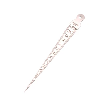 

1-15mm Guitar Wedge Gauge Hole Diameter Measure Tool for Musical Accessory 148x16.5x0.9mm