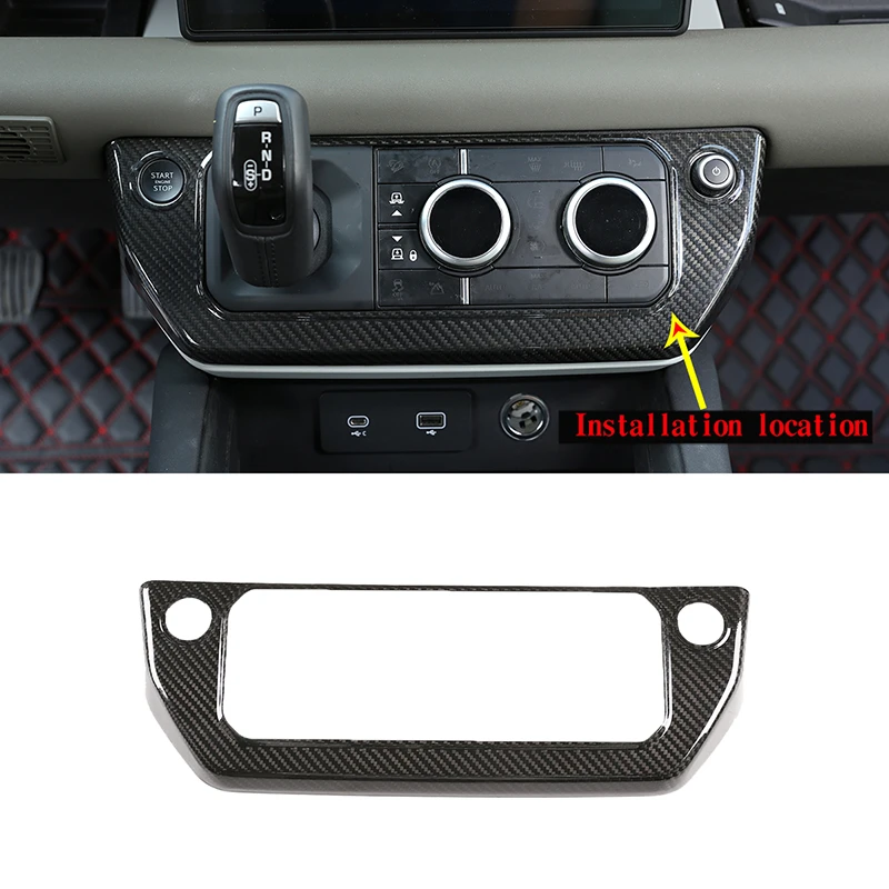 For 20 21 Land Rover Defender 110 Car Decoration Air Conditioner Mode Real Carbon Fiber Button Frame Decoration Accessories Interior Mouldings Aliexpress
