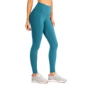 CRZ YOGA Women's Hugged Feeling Training Leggings 28 Inches - Workout  Compression Leggings Athletic Pants Tummy Control