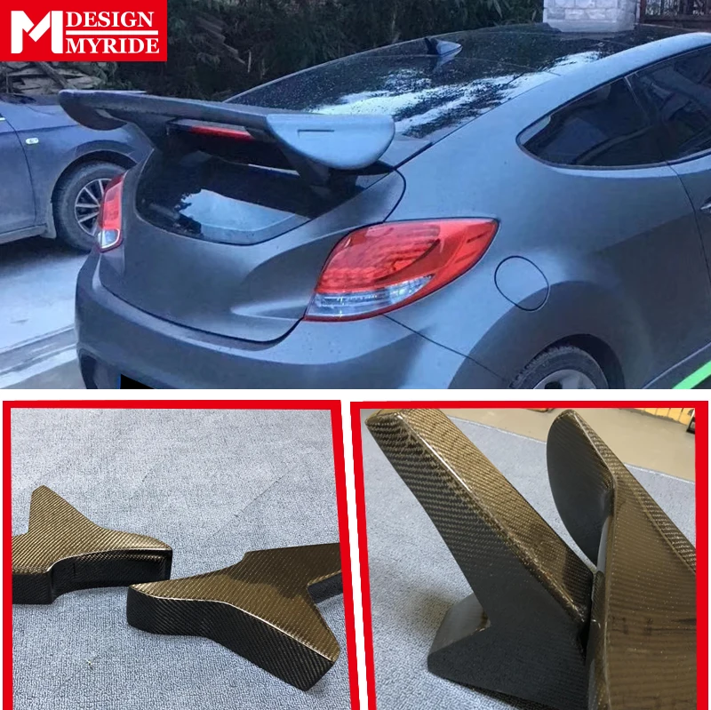 Подходит для Hyundai Veloster Turbo спойлер Ver2 Gt-Wing Стиль углеродного волокна подходит для T не подходит L задний спойлер заднего крыла Спойлер на крышу