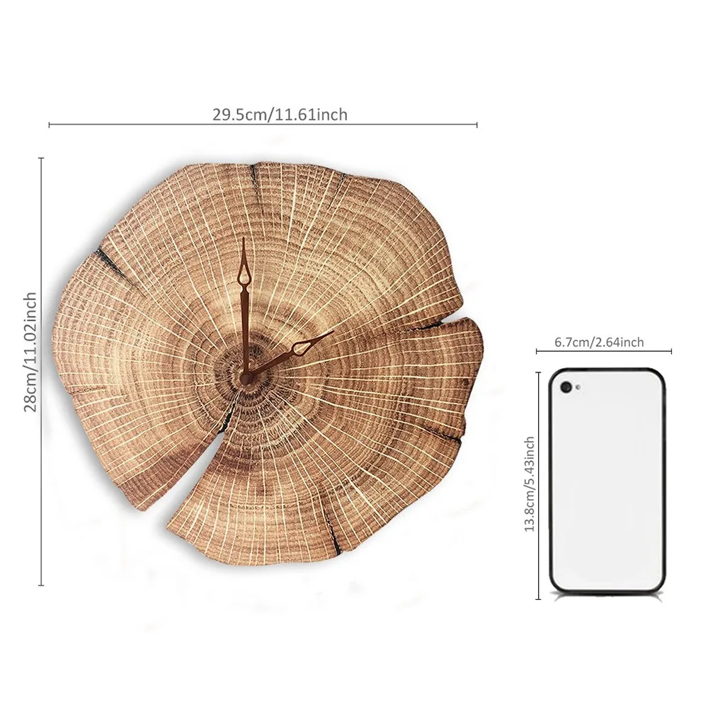 29,5x28 см деревянные бесшумные настенные часы винтажные необычные декоративные часы для дома, гостиной, современные часы для дома