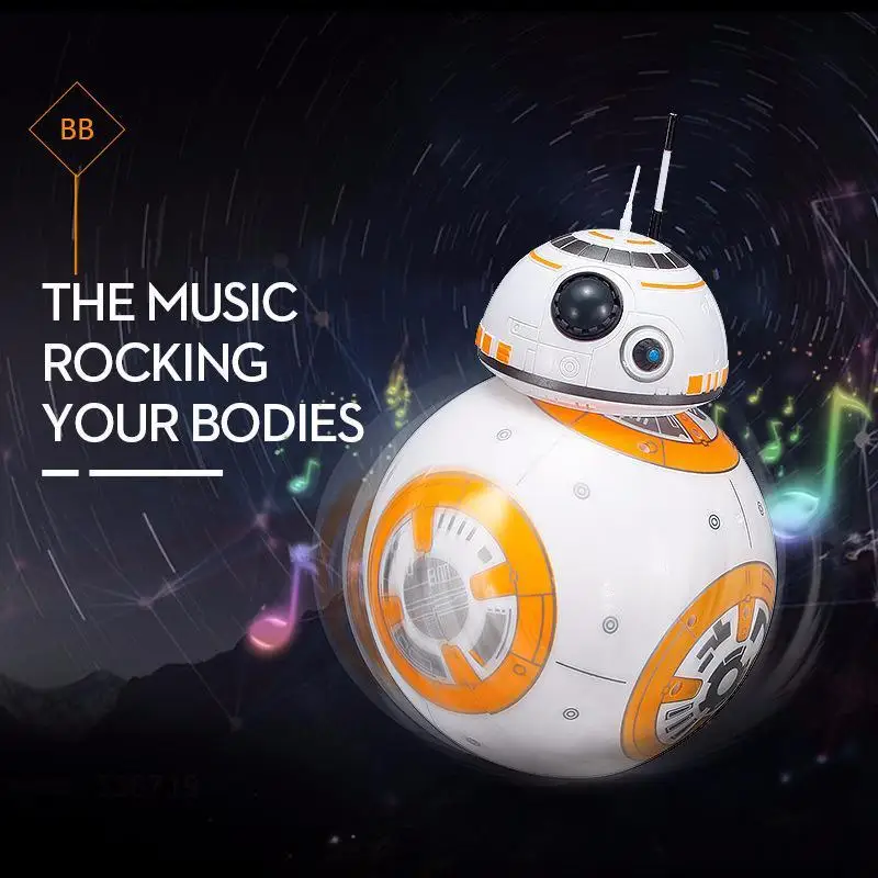 1pc Star Upgrade Rc Bb8 Robot With Sound And Dancing Action Figure Toys 2.4g Remote Control Wars Bb-8 Robot Intelligent Ball Toy