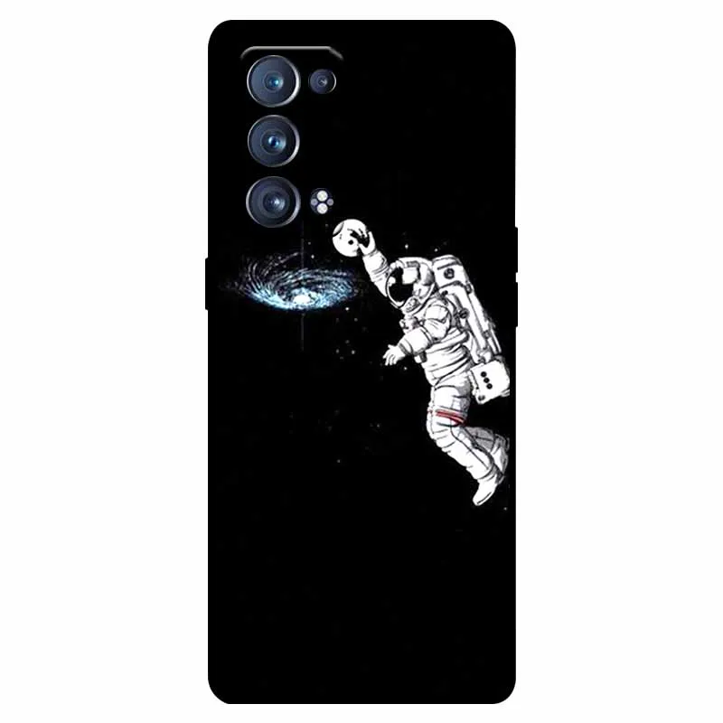 Shockproof Soft Silicone TPU Back Cover for Oppo Reno 6 Pro 5G - Cute and Durable