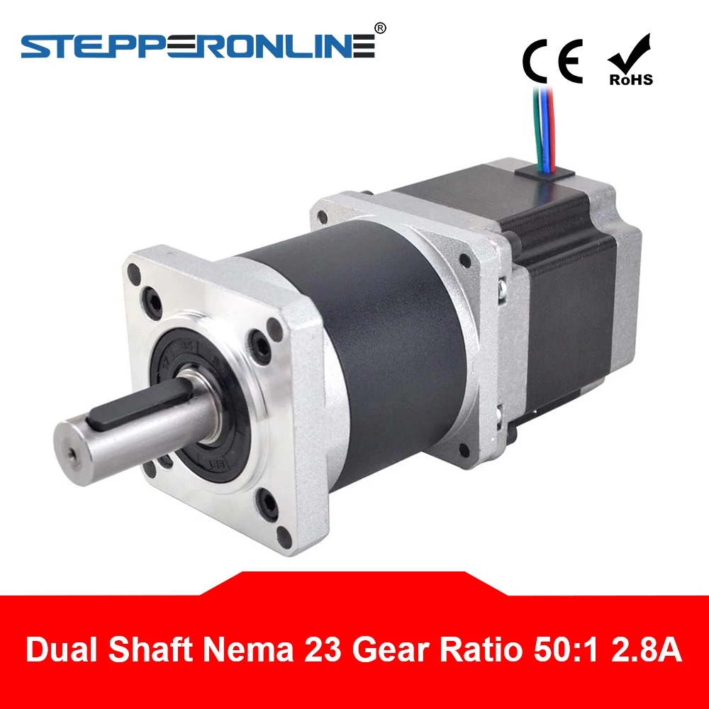 Dual Double Output shaft for Worm Gearbox Reducer NEMA23 NEMA24 NEMA44 NEMA52 
