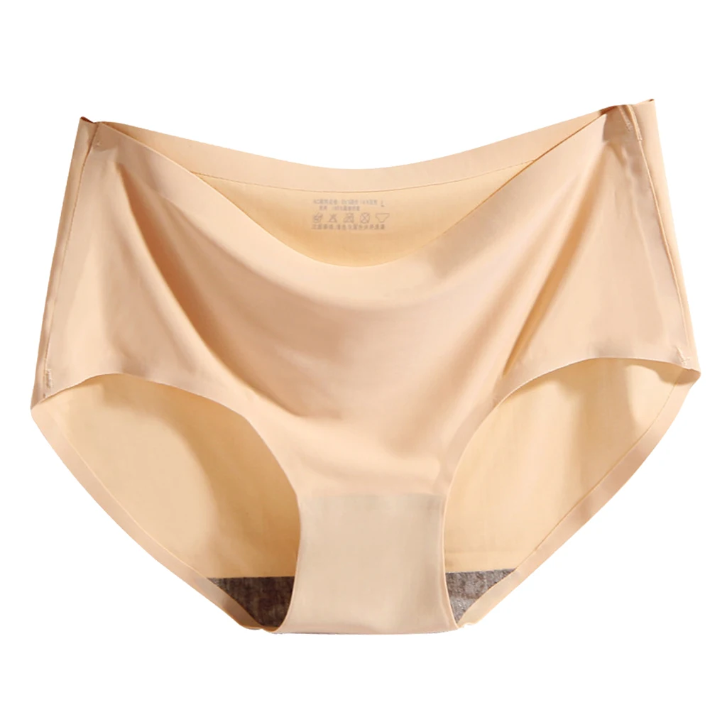 Women's Ice Silk Seamless Panty Hipster Underwear Stretch Bikini Lingerie