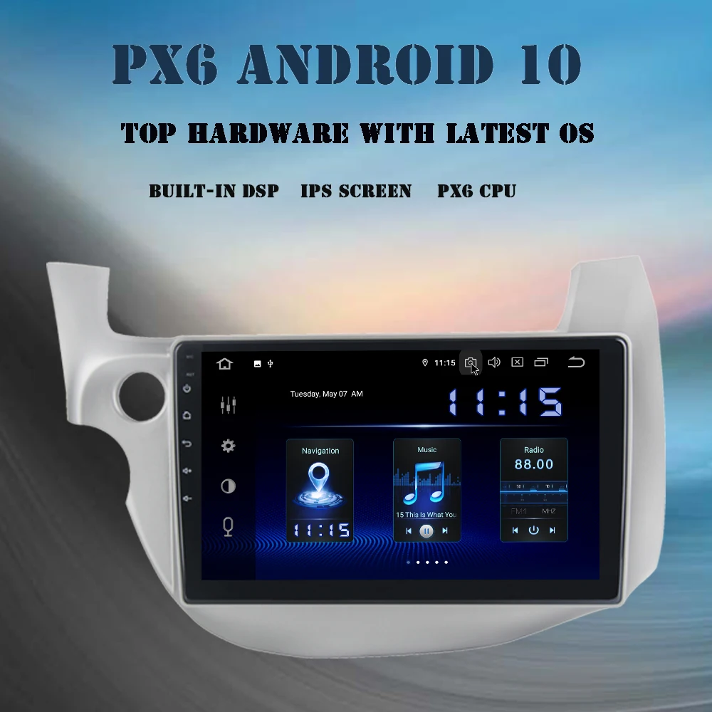 Android 10 автомобильное радио для Honda Fit Jazz 2008 2009 2010 2011 2012 мультимедийный плеер GPS