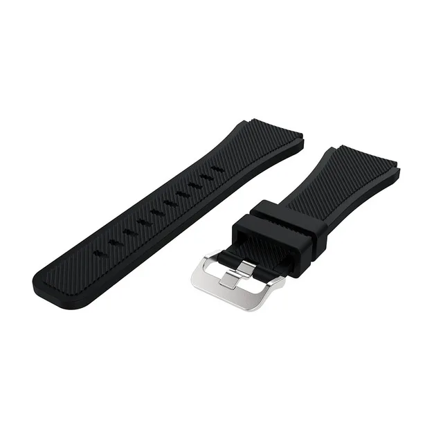 22 мм силиконовый спортивный ремешок для Huami Amazfit GTR/Pace/Stratos 2 2 Samsung Galaxy Watch/gear S3 Ремешки для наручных часов сменный ремешок - Цвет ремешка: Black