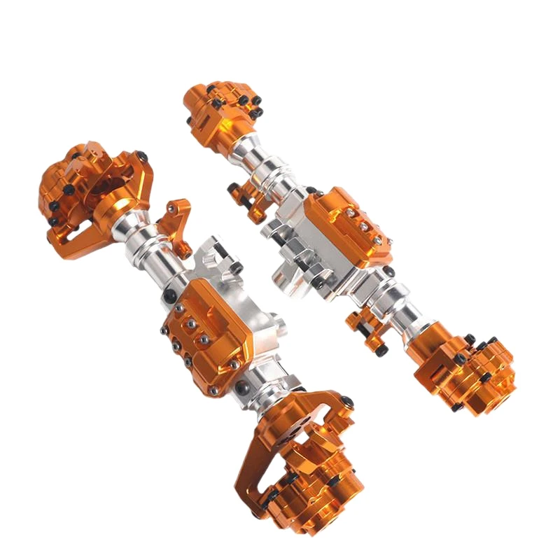 

New CNC Metal Alloy RC Front and Rear Axles Housing Cover Assembly for 1/10 RC Crawler Car TRX4 RC Car Upgrade Parts