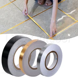 Autocollant de couture auto adhésif or/argent/noir 50m, bande de carrelage de sol, ruban étanche, feuille de cuivre 