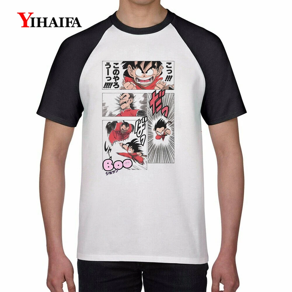 

Mens T Shirts 3D Print Goku Saiyan Anime Manga Graphic Tees Dragon Ball Z Tee White Tops Harajuku Casual Summer T-shirt