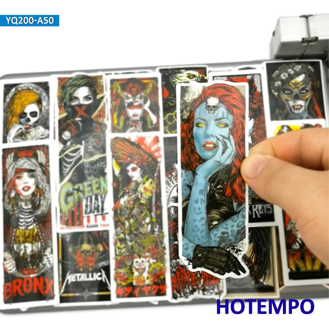 50pcs Fashion Art Style Gothic Totem Hell Demon Dark Stickers for Mobile Phone Laptop Pad Case 2