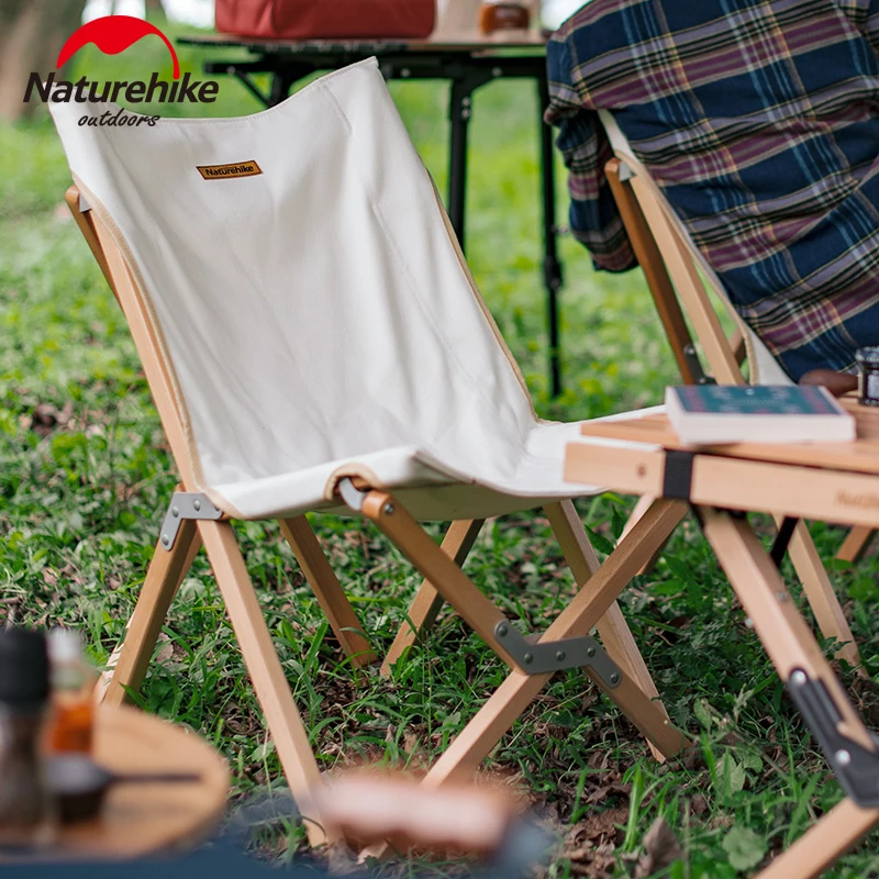  Naturehike Outdoor Folding Chair Solid Wood Camping Fishing Chair Portable Picnic Sketch Wooden Cha