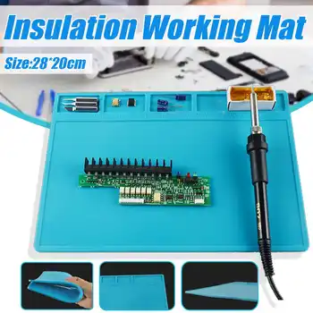 

Heat Insulation Pad Silicon Soldering Mat Heat-Resistant Work Pad Desk Protection Solder Rework Repair Tool Station Pads 280x200