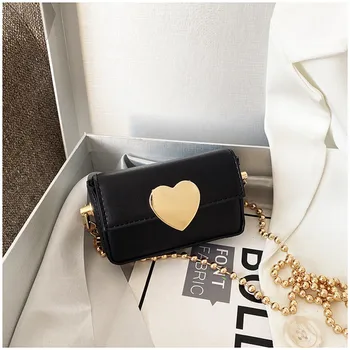 

Mini Heart Flap Chain Crossbody Bags For Women 2020 Summer Fashion Designer Shoulder Bags Sac A Main Femme Coin Bags Bolsos