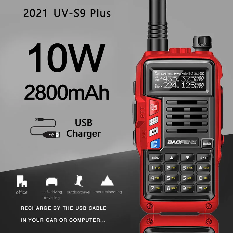 Двухдиапазонная рация BaoFeng UV-S9 Plus 10 Вт в комплект входит Полный с большим
