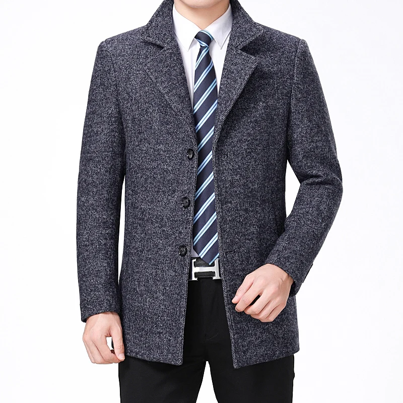 Мужская одежда осень-зима мужское пальто со скидкой 50% мужские повседневные