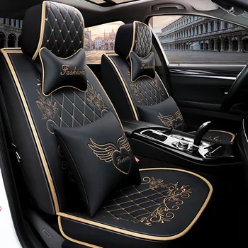 

Full Coverage Eco-leather auto seats covers PU Leather Car Seat Covers for lada 2107 2110 2114 grant kalina largus