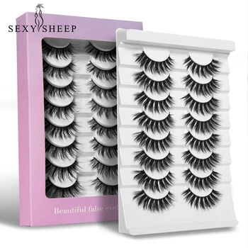 

2/8 Pairs Eyelashs Natural long 3D Mink Eyelashes Thick HandMade Full Strip Lashes Volume Soft Mink Lashes False Eyelashe
