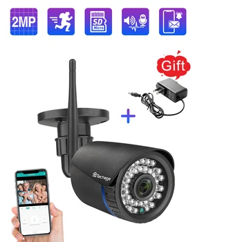 

Techage 1080P 2MP Wireless Camera Night Vision Two-Way Audio TF Card Record Video Security Wifi Camera Outdoor CCTV Surveillance