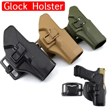

Tactical Hunting Holster Glock 17 Gun Case Quick Drop Right Hand Tactical Glock 17 19 22 23 31 32 Belt Holster