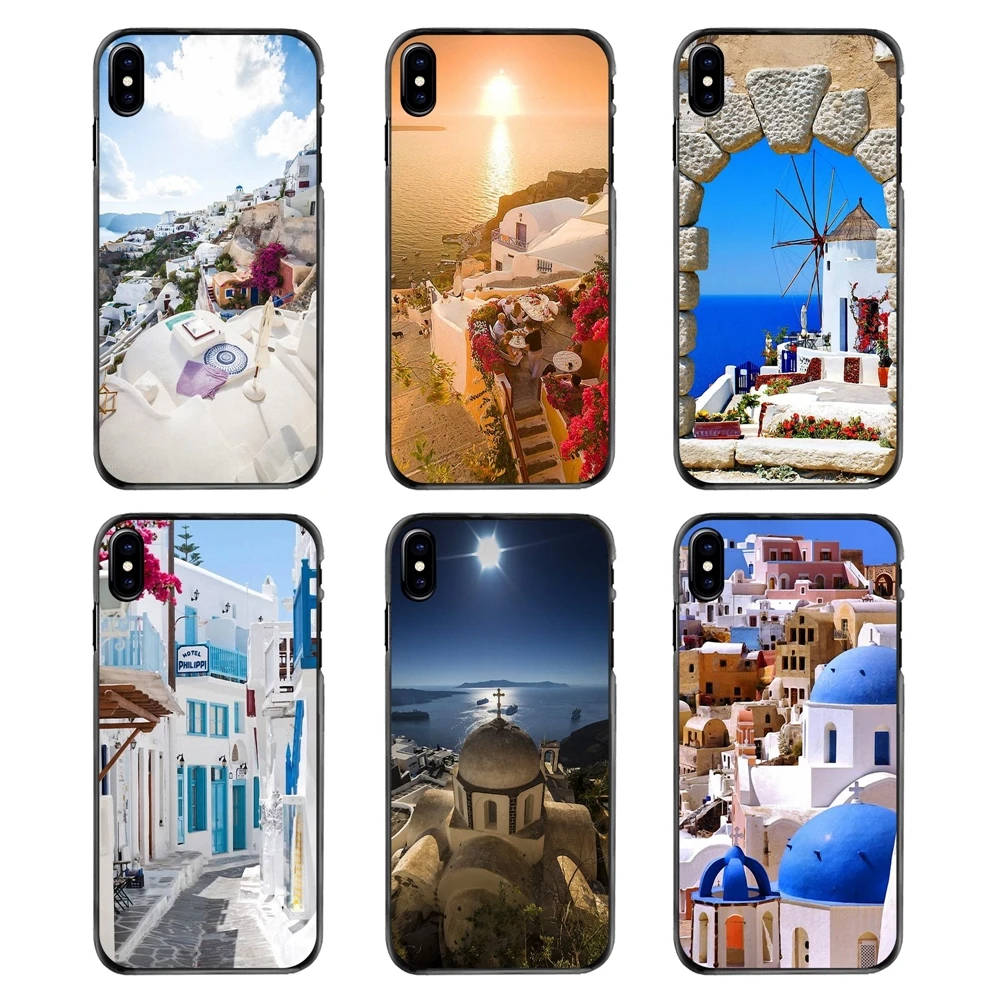 For Sony Xperia X XA XZ M2 M4 M5 C3 C4 C5 T3 E4 E5 Z Z1 Z2 Z3 Z5 Compact Oia Santorini Sea Greece Scenery vacation spot Covers |