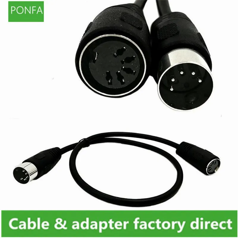 Din 5pin кабель удлинитель миди платье 5-контактный разъем DIN для мужчин и женщин