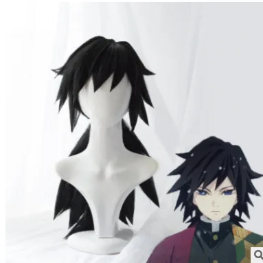 wig 2 Аниме «Demon Slayer» Косплей Костюм Kimetsu no Yaiba Kamado Tanjirou Kamado Nezuko Agatsuma Zenitsu Tomioka Giyuu Косплей Костюм - Цвет: wig 2