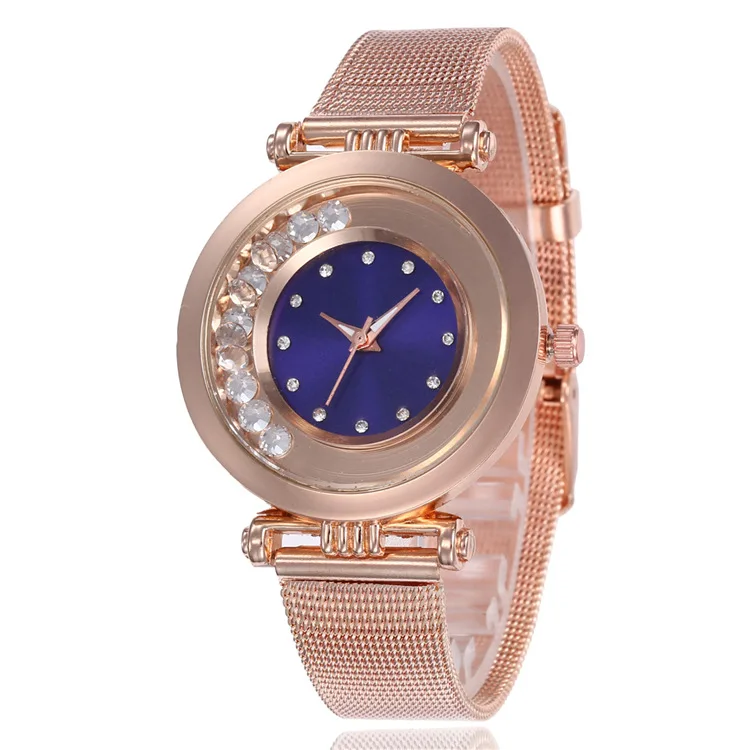 

Hot Sales Hot Selling Fashion Ball Bearing Multi-color Surface Ladies' Watch Ultra-Thin Alloy Shell Simplicity Mesh Belt Watch Q
