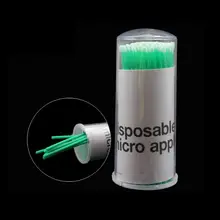 100 шт./лот Микро Кисти для наращивания ресниц макияж ресниц Клей щеточки одноразовые аппликаторы палочки инструменты для макияжа R3MF