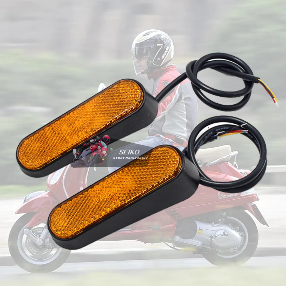 Светодиодный индикатор поворота мотоцикла с ЧПУ, левая и правая лампа для VESPA GTS 300 SPRINT 150 PRIMAVERA 150, модифицированный скутер